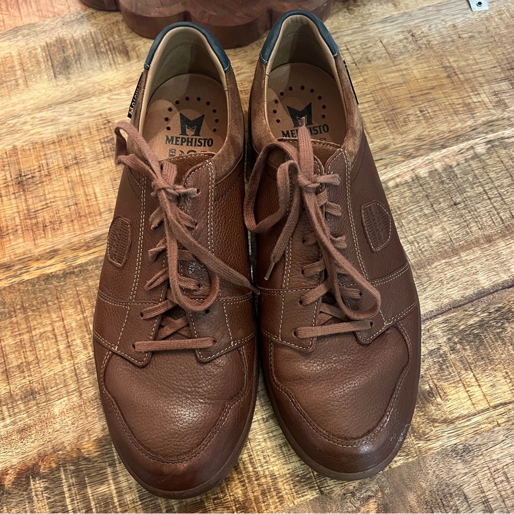 Mephisto City Hiker Air-Jet Men’s 11.5 Brown Leather Walking Comfort Shoes Ortho